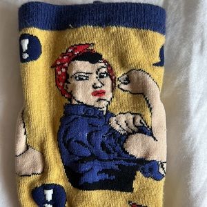 Rosie the Riveter graphic socks
